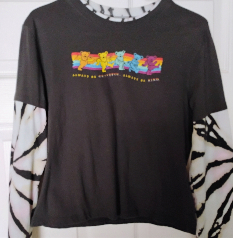 Grateful dead dancing bears layered shirt